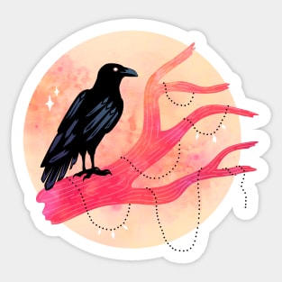 Raven Moon Sticker